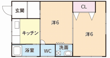 江平2丁目 貸アパートの間取り図