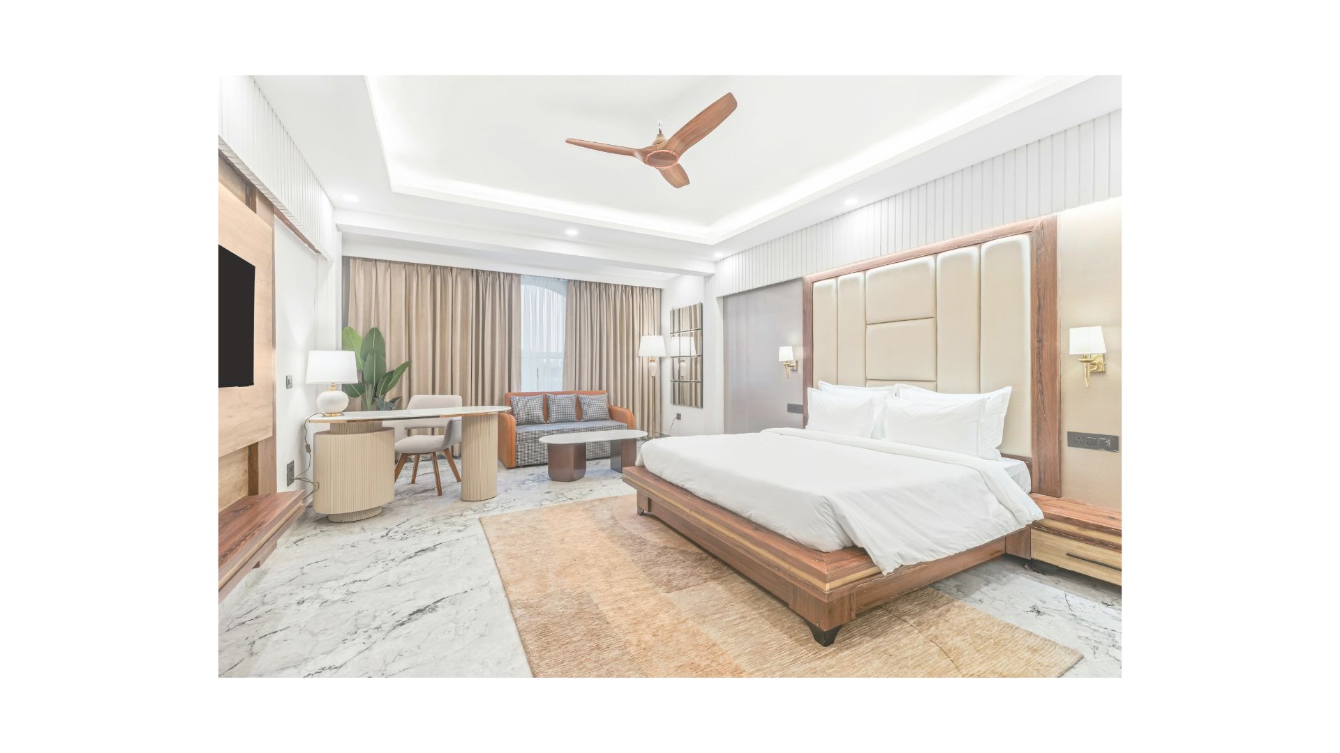 落ち着いた寝室